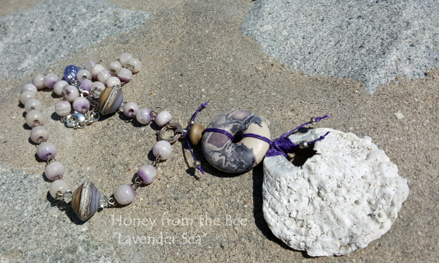 Boho Lavender Necklace by Honey from the Bee