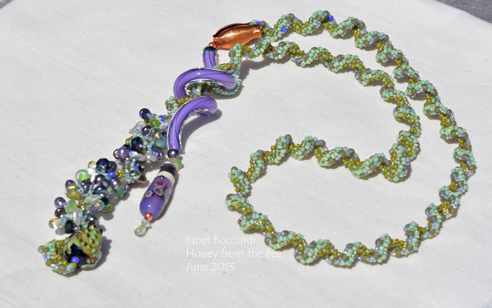 Seed Bead and Lampwork Statement Necklace