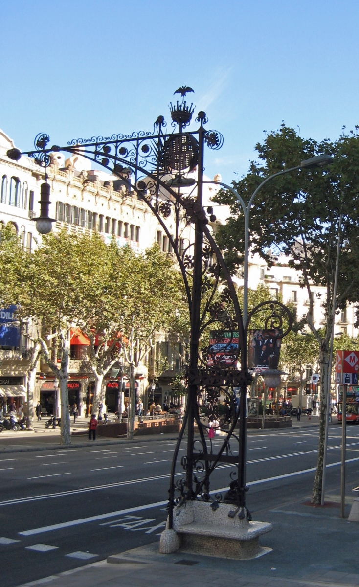 Ironwork lamppost in Barcelona