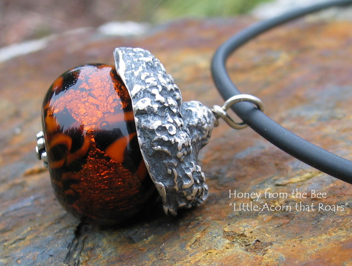 Fine Silver Acorn Pendant