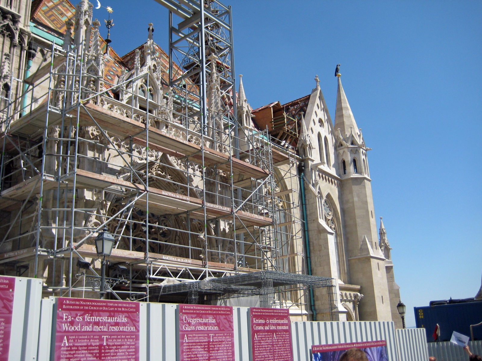 Matthias Church in scaffolding, Budapest, Hungary