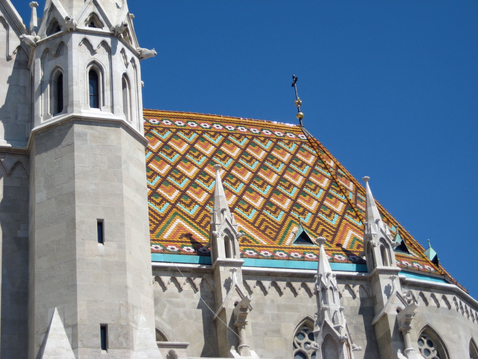 Matyas Church tile roof, Budapest, Hungary