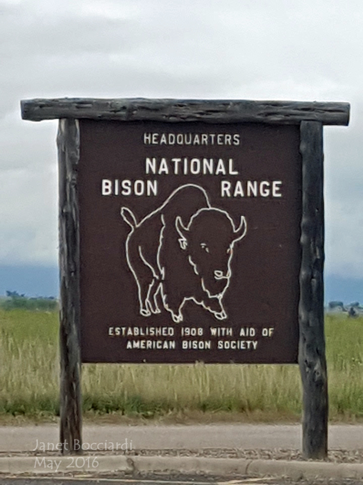 National Bison Range sign