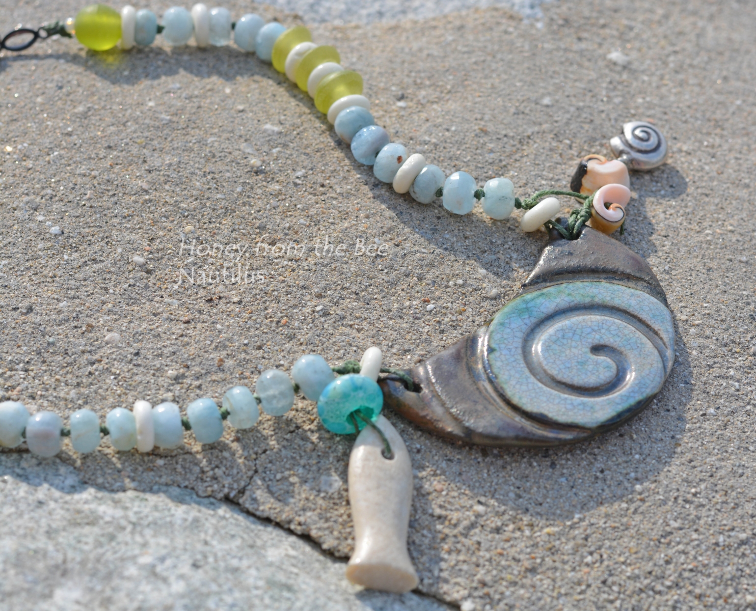 Aquamarine Boho necklace