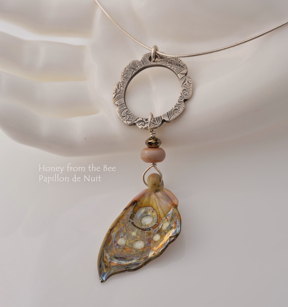 Silver and Lampwork Butterfly pendant