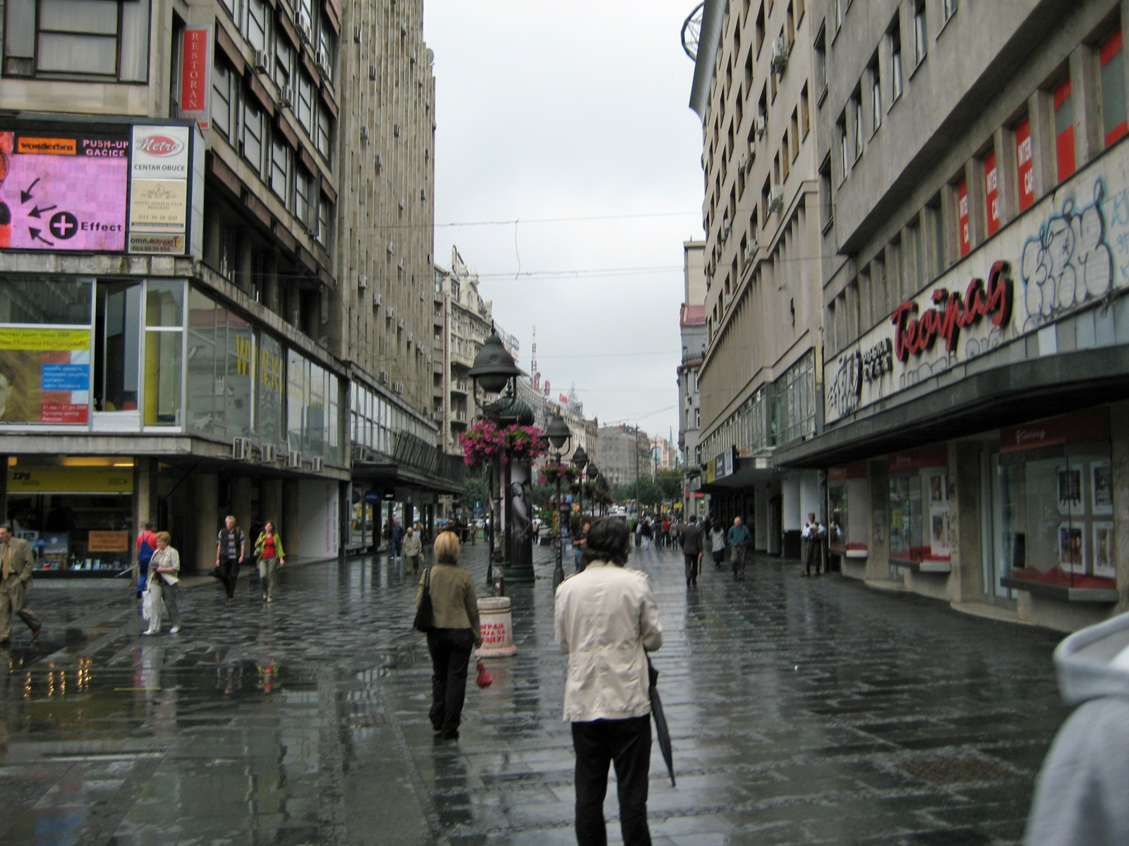 Pedestrian only street, Old Town Belgrade, Serbia