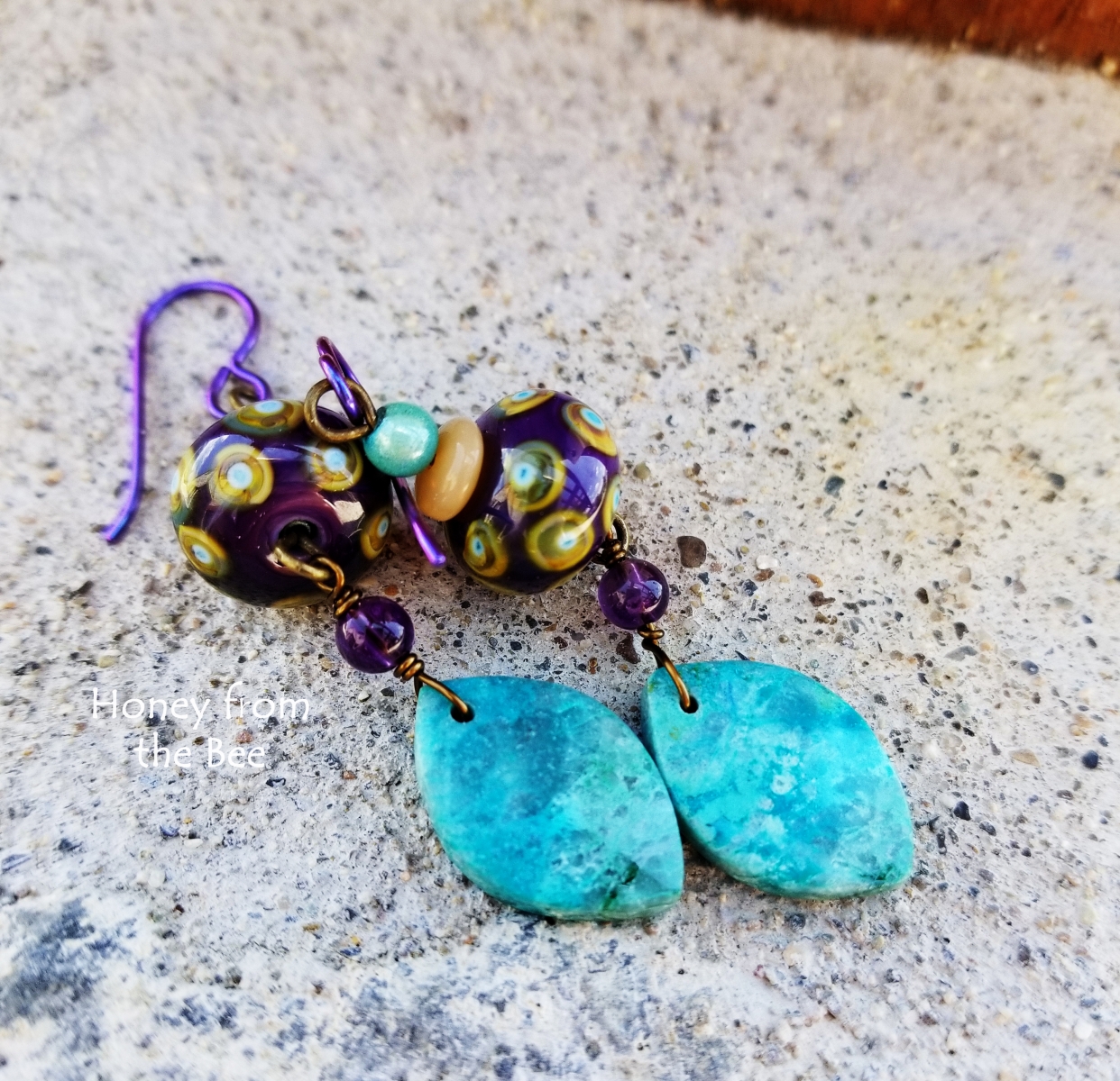 Chrysocolla earrings