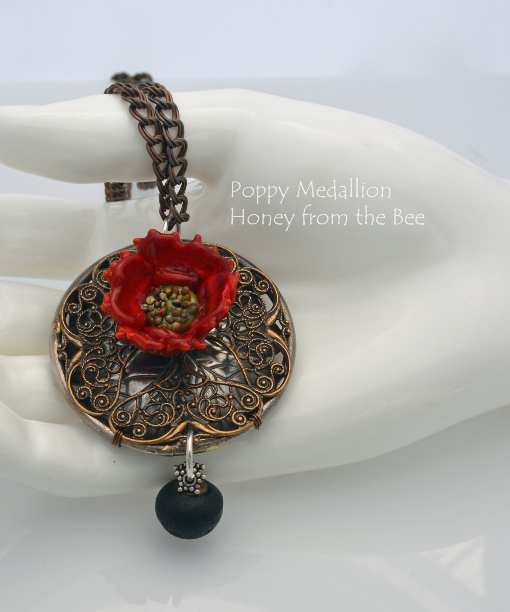 Red Poppy Necklace