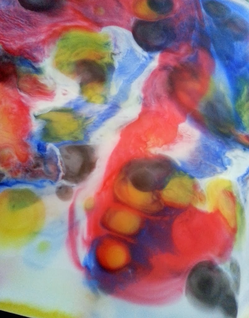 Encaustic Painting by Janet Bocciardi in primary colors