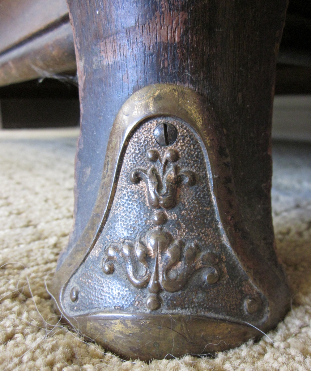Antique Register brass foot