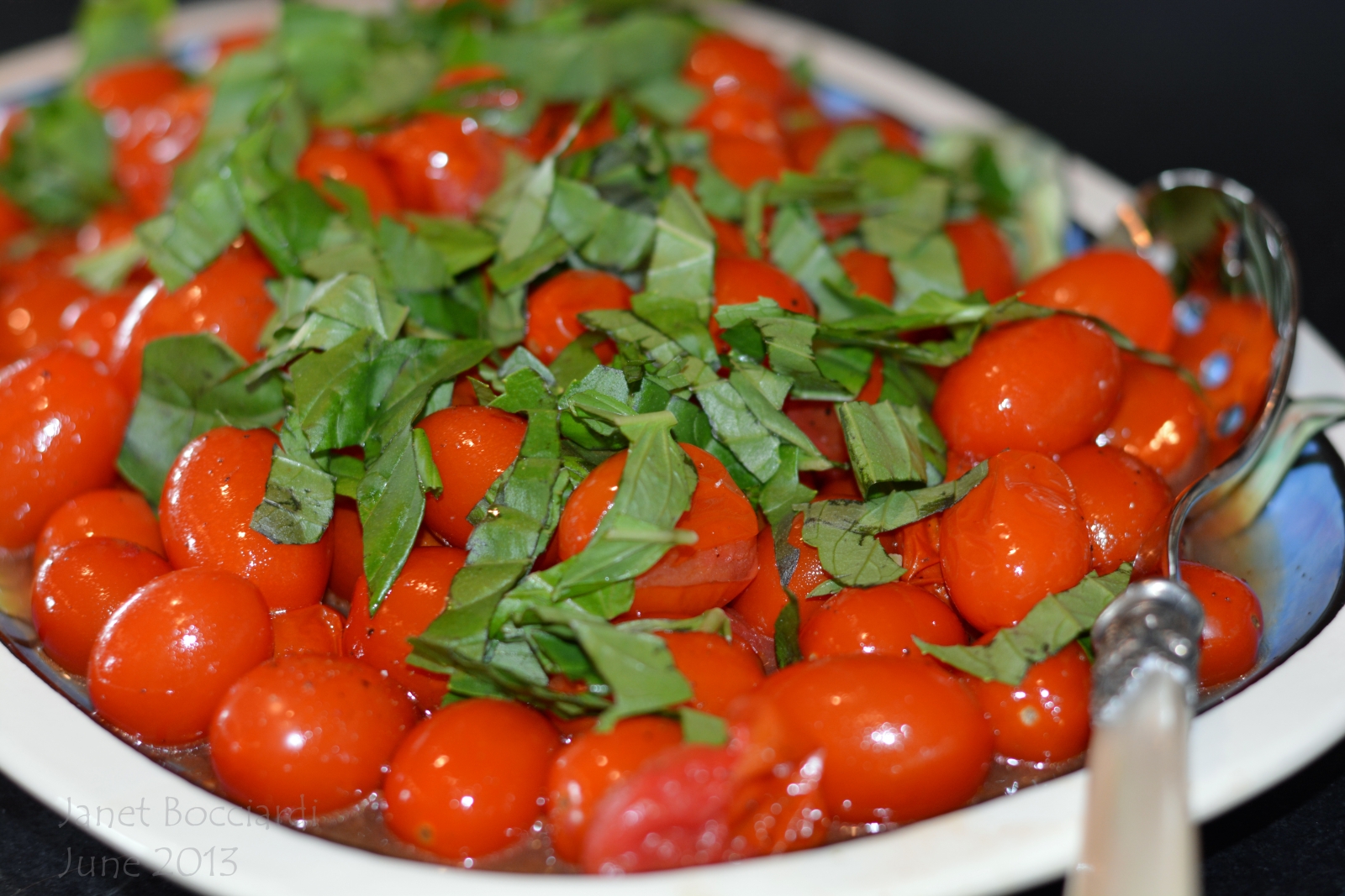 Roasted Cherry Tomatoes with Basil