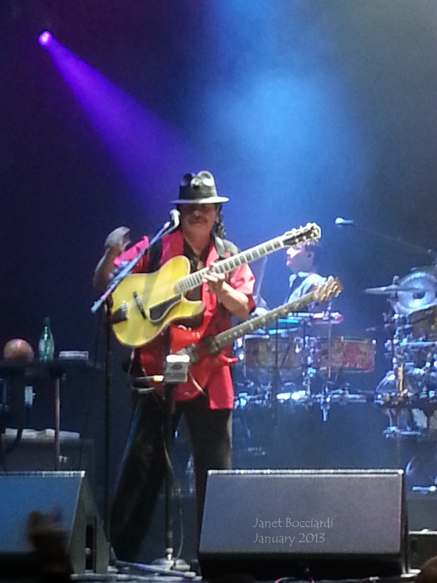 Santana on stage, opening night, House of Blues, Vegas