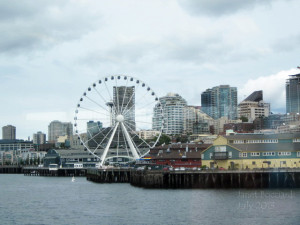 Seattle Waterfront with ferris wheel