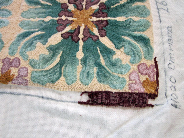 Hooked Rug in progress, Janet Bocciardi