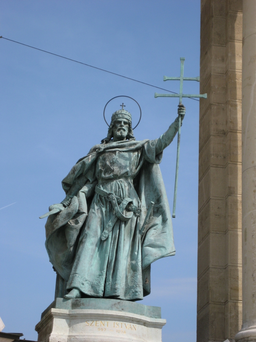 St. Stephen, First King of Hungary, Heroes' Square, Budapest, Hungary