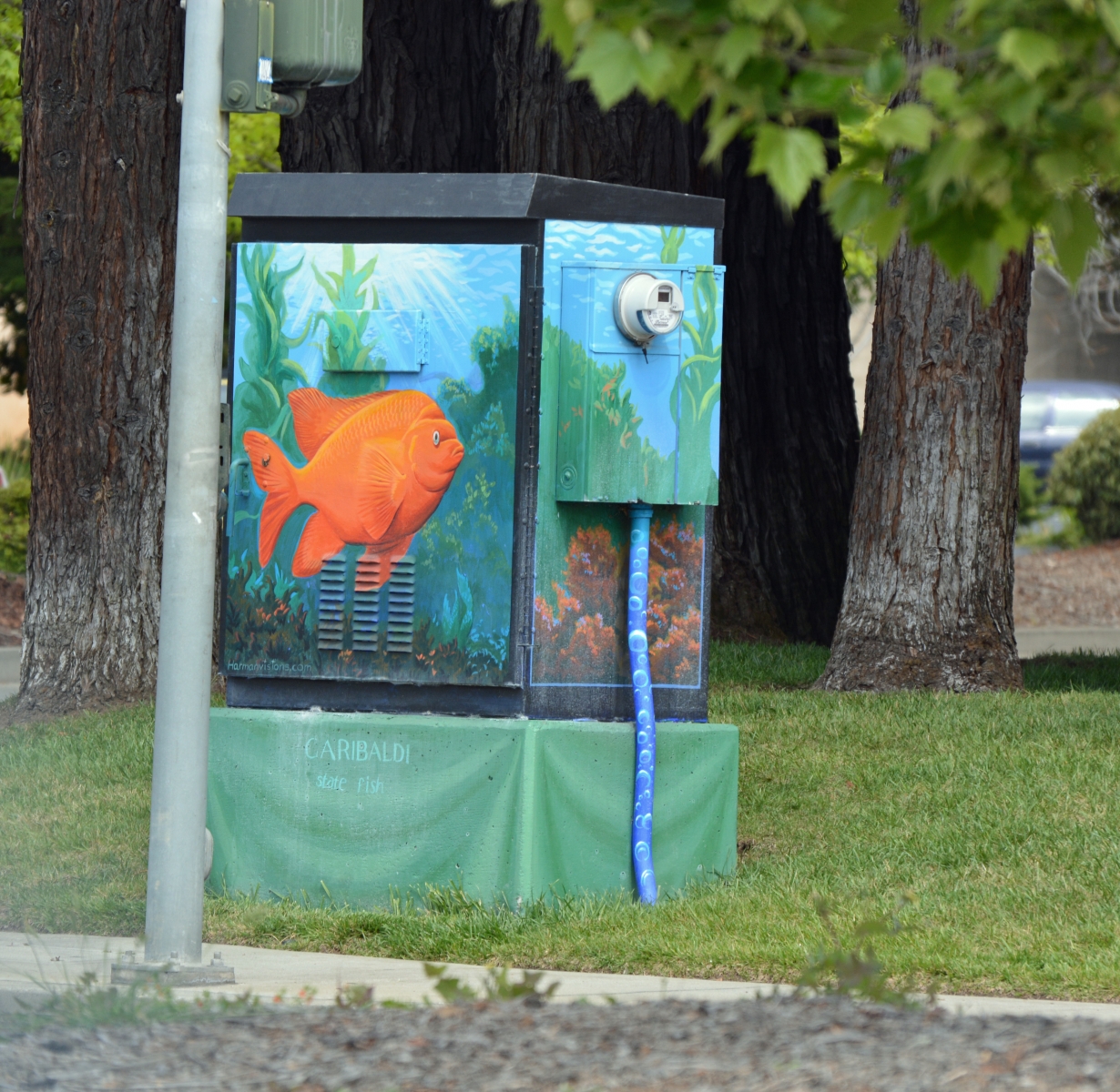 Under the Sea painted utility box