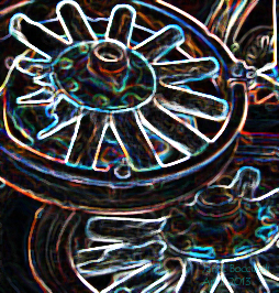 Wagon Wheel in Neon