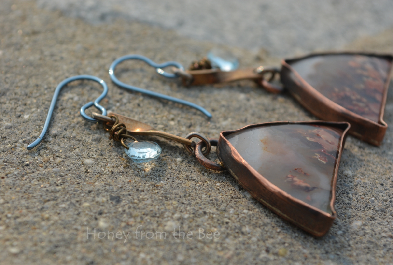 Prudent Man Plumed Agate earrings