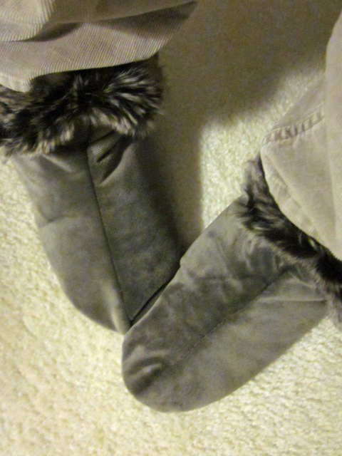 Fur Slippers from Restoration Hardware