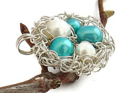 Grandmother Bird Nest Pendant -- Your Family Nest -- Custom Bird's Nest Pendant - mamasmagicstudio
