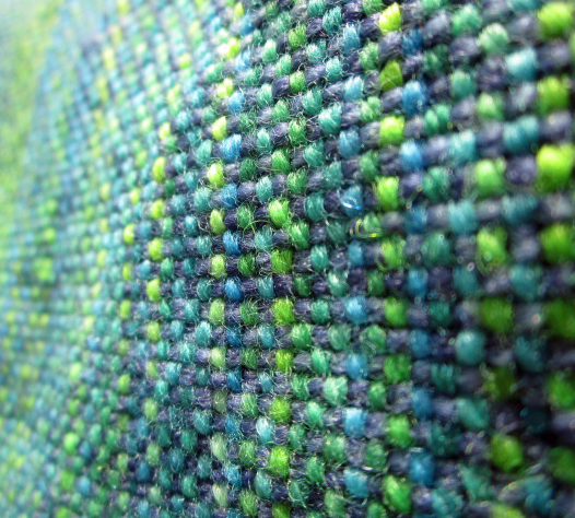 Macro shot of woven scarf