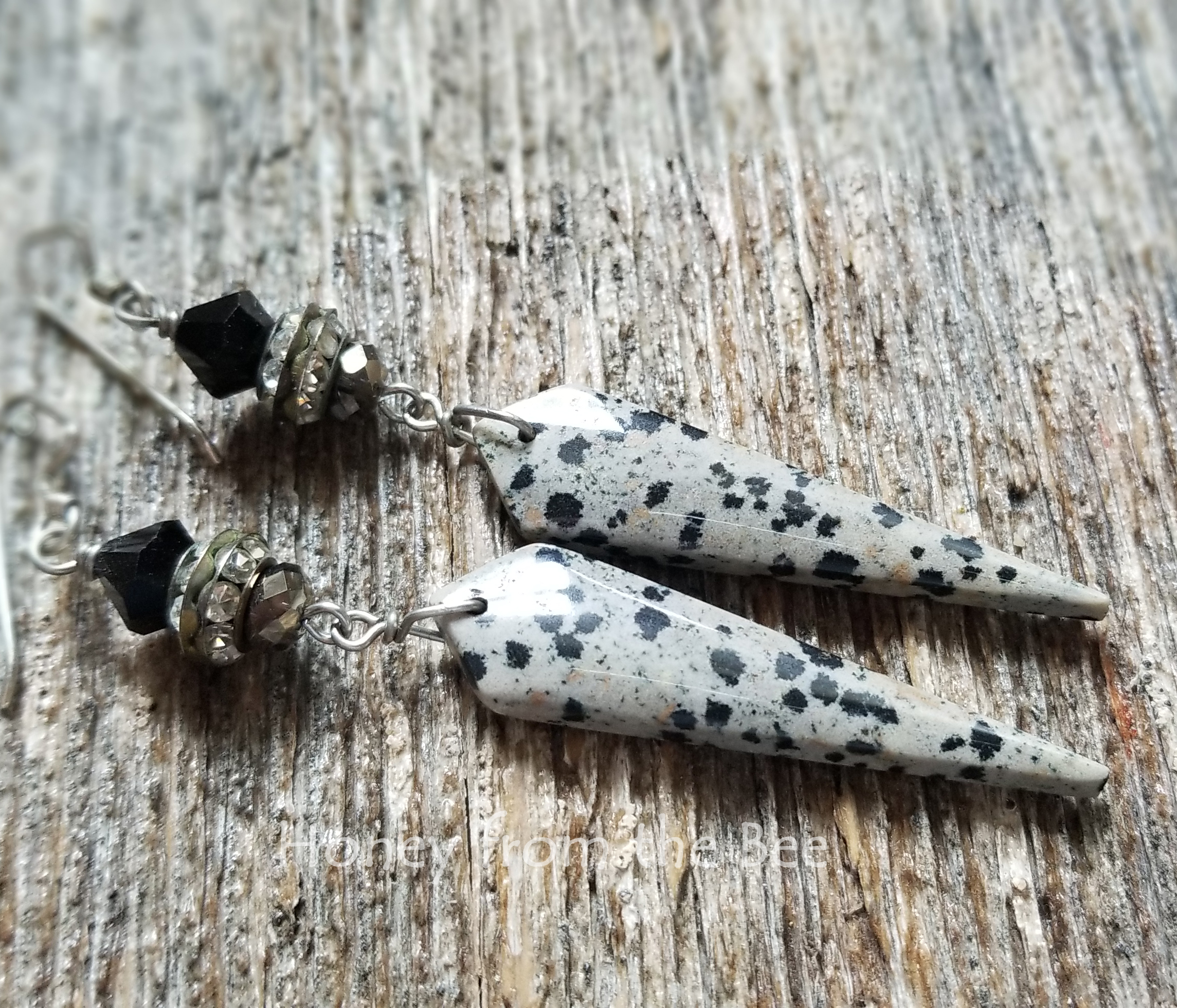 Dalmatian stone earrings new arrivals