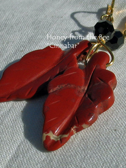 Cinnabar Leaves earrings