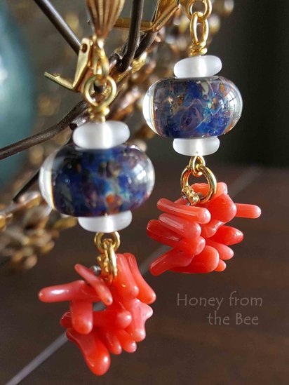 Pacific Coral earrings