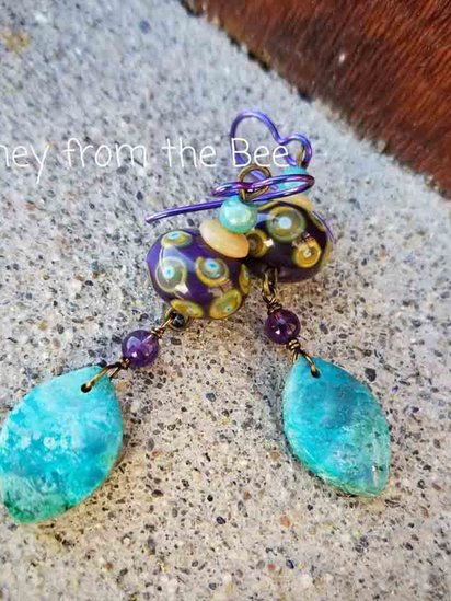 Polka Dot Bikini Artisan Earrings