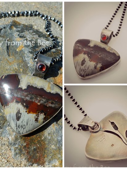 Chohua Jasper and Garnet pendant