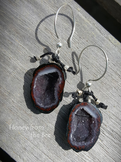 Hidden Treasure - Baby Geode earrings