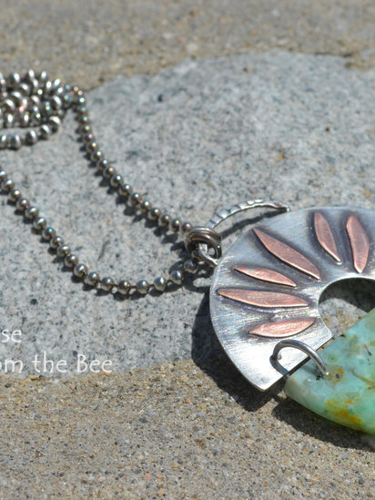 Lake Sunrise - Chysocolla Pendant