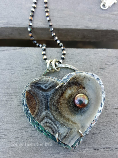 Druzy Heart Pendant