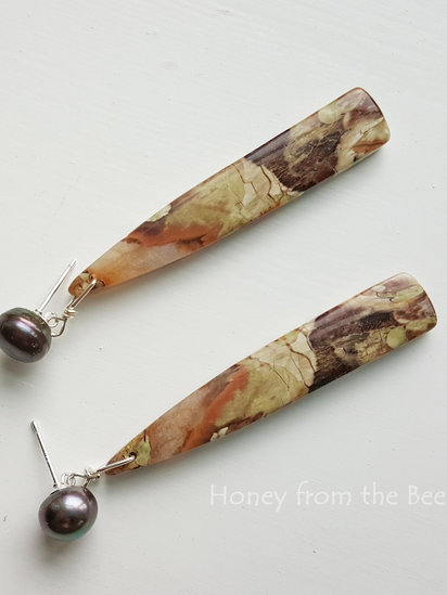 Mushroom Jasper earrings