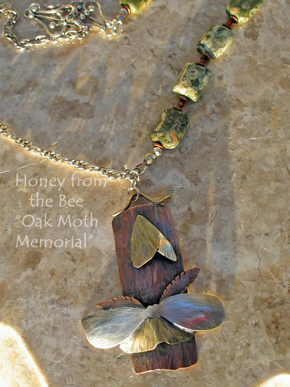 Oak Moth Memorial necklace