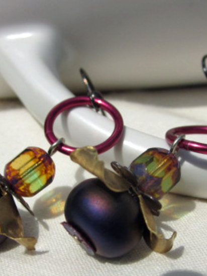 Aurora Borealis lampwork earrings