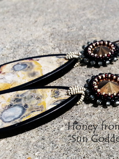 Sun Goddess - boho style earrings