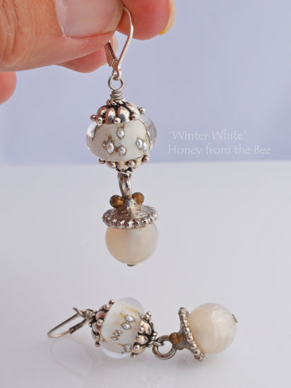 Winter White earrings