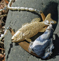 Mixed Media Statement Necklace, copyright Honey from the Bee