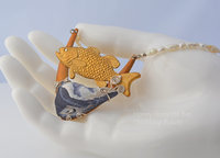 Fish Statement Necklace, copyright Honey from the Bee