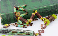 One of a Kind Mixed Media Necklace, copyright Honey from the Bee