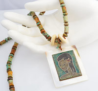 Casual Turquoise Artisan Necklace, copyright Honey from the Bee
