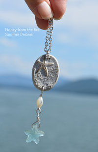 Ocean inspired Pendant, copyright Honey from the Bee