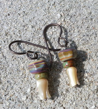 Earthtone Artisan Earrings, copyright Honey from the Bee