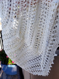 White lace shawl