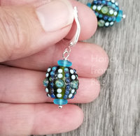 Aqua and green lampwork