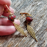 Autumn leaf earrings