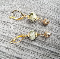 green stone earrings