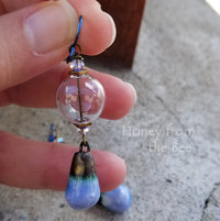 crystal and blue earrings