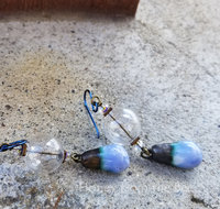 Rustic blue drop earrings